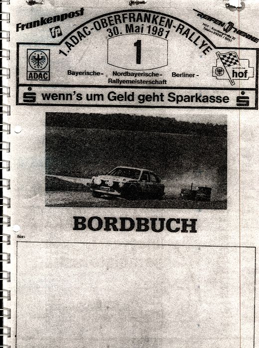 Oberfranken-Rallye 1981 - Roadbook + Ergebnisse